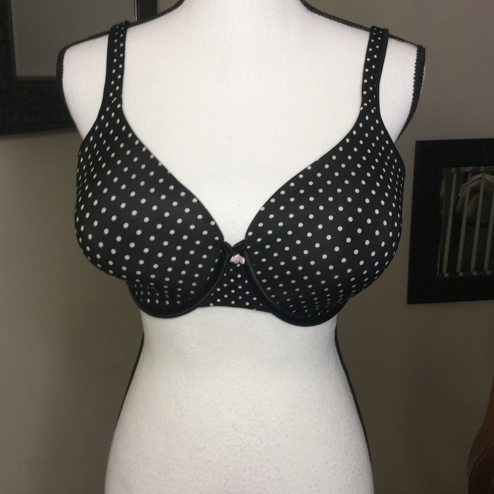 Bali Bra Super Soft Black White Polka Dots